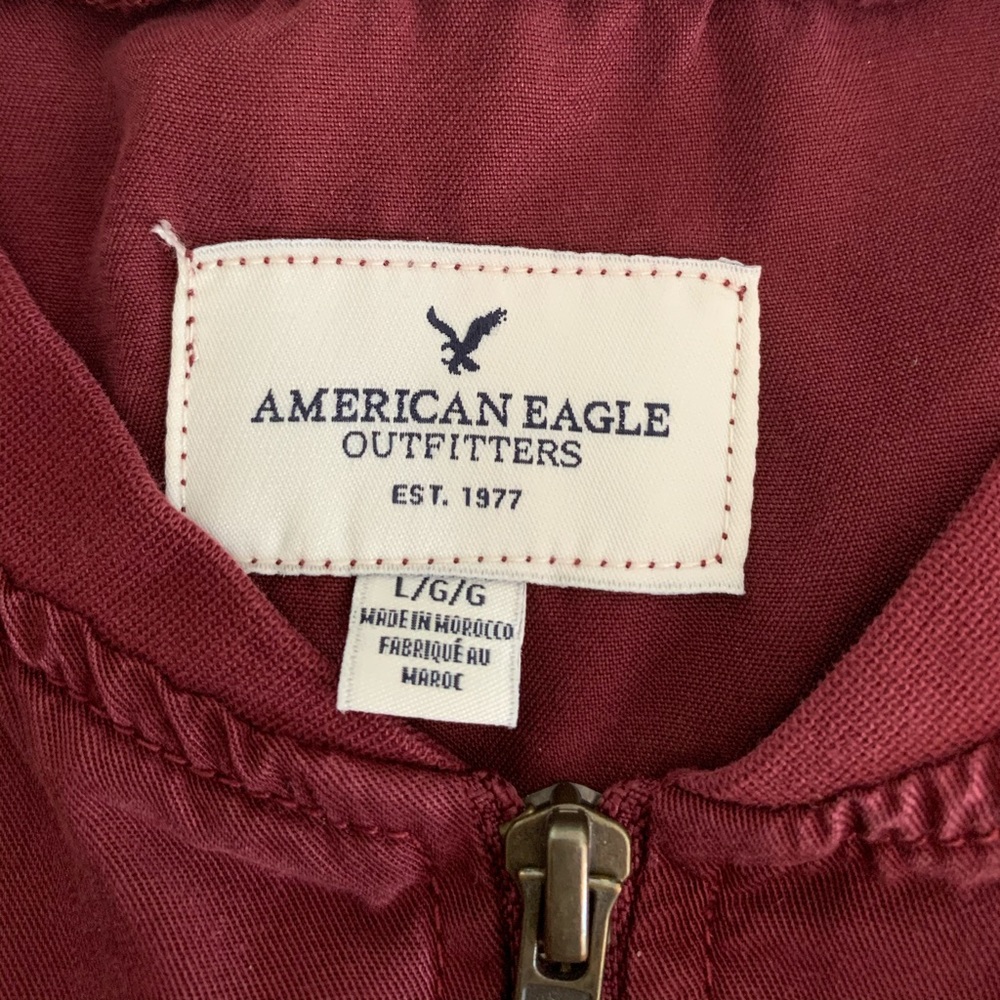Maroon American Eagle Bomber Jacket - image 2